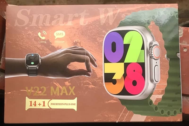 14 In 1 V22 Max Ultra Watch With 14 Strap | Best Quality Smartwatch (Random color)
